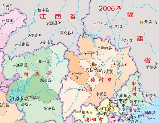 广东梅州平远县地图