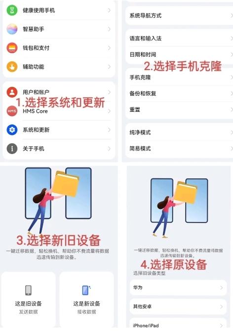 旧手机数据如何导入新手机华为图标